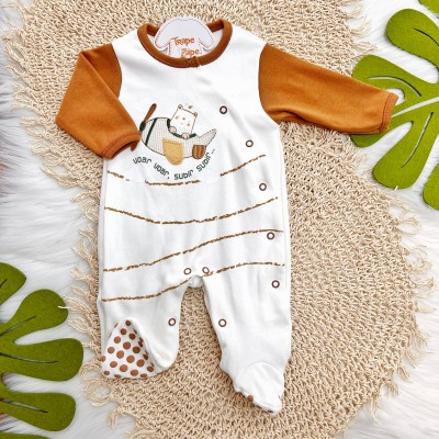 Macacão Malha Trape Zape - Voar Voar, Subir Subir... - Ferrugem